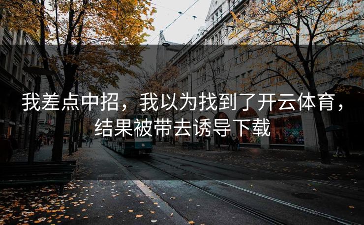我差点中招，我以为找到了开云体育，结果被带去诱导下载